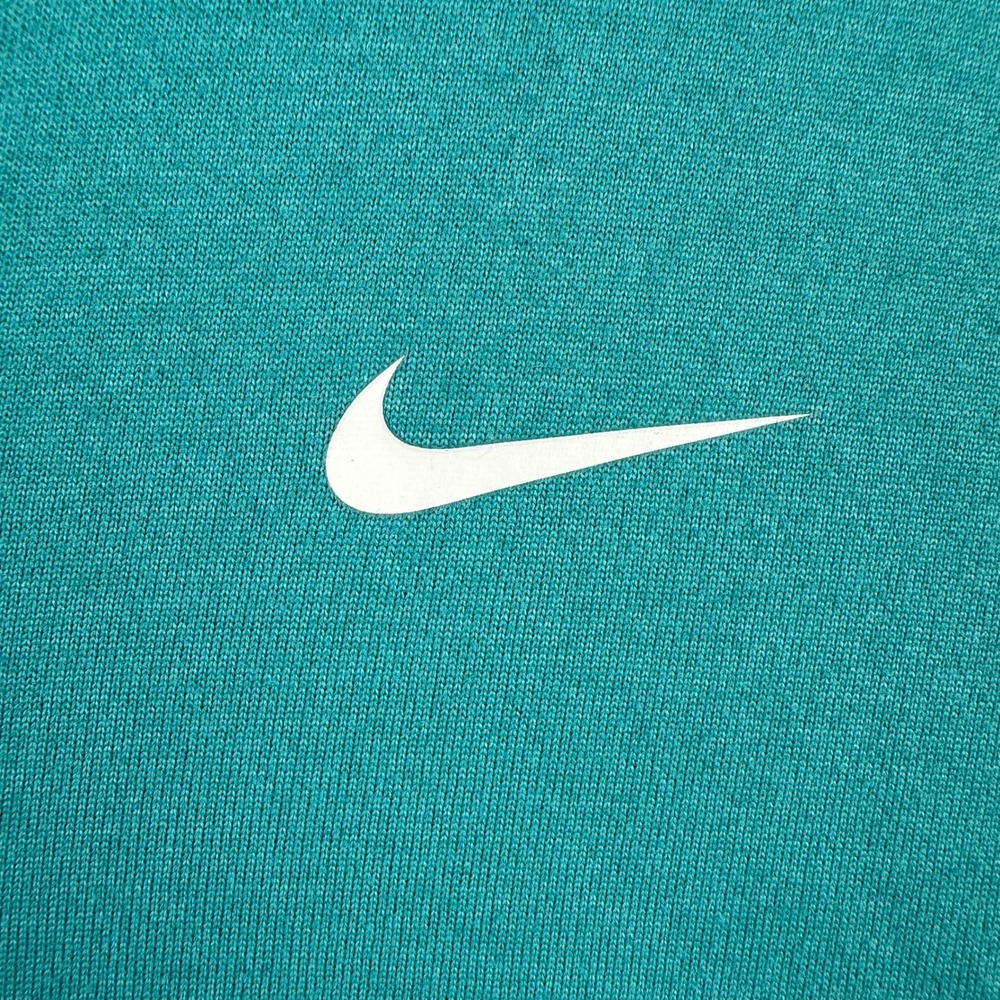 Nike Shirt Womens Medium Teal Dri-Fit V-Neck Short Sleeve Regular Fit Athletic - Picture 4 of 10
